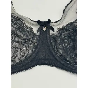 Wacoal Retro Chic Full Figure Underwire Bra 855186 Lace Seamed Cups 36D thumbnail 6