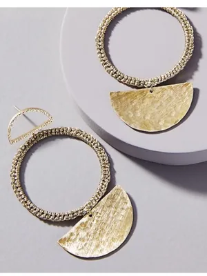 NWT Anthropologie Caitlyn Crocheted Drop Earrings thumbnail 1