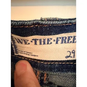 We The Free Jeans Womens 29 Blue Belted High Rise Straight‎ Leg Seamed Denim thumbnail 5