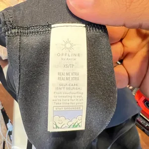 771 | NWT OFFLINE by Aerie Real Me Xtra‎ Strappy Sports Bra Activewear Black XS thumbnail 7