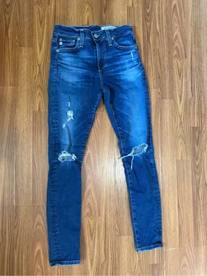 AG Adriano Goldschmied Farrah Skinny Ankle High Rise Distressed Jeans thumbnail 2