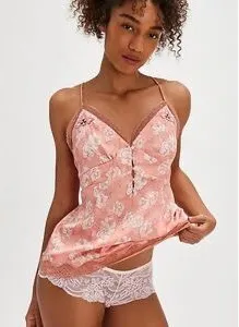 Free People Night Special Floral lace Tangerine Cami size Small New Boho thumbnail 1