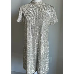CeCe By Anthropologie Cocktail Mini Sequin Dress New Years Bow Tie Size M thumbnail 3