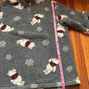 Vintage The Disney Catalog Winnie the Pooh Sherpa 1/4 Sweatshirt Sz S thumbnail 5