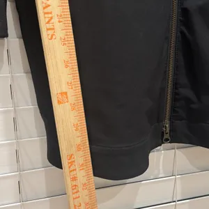 Garnet Hill‎ Size XS Black Longline Bomber Full Zip Jacket Water-Resistant Coat thumbnail 8