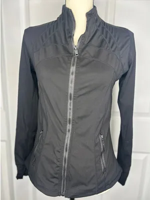 Lululemon Define Jacket Full Zip Black Activewear Workout Jacket Size M 6 8 thumbnail 1