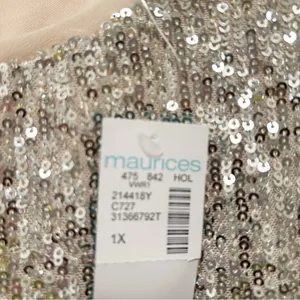 Maurices‎ Edgely™ Sequin Padded Shoulder Top 1X NWT thumbnail 8