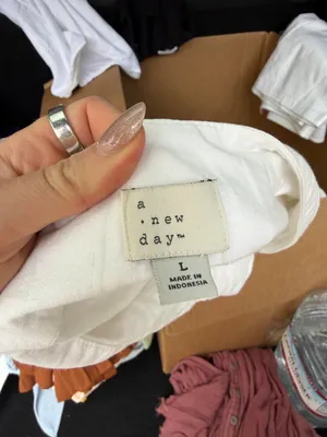 Target A New Day white midi skirt with button front and pockets sz L #milkmaid #cottagecore #boho #eurosummer thumbnail 4