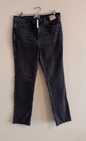 NWT Madewell Black Straight-Leg Jeans thumbnail 1
