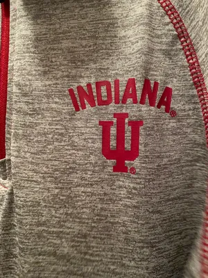 Indiana University Quarter Zip Gray thumbnail 2