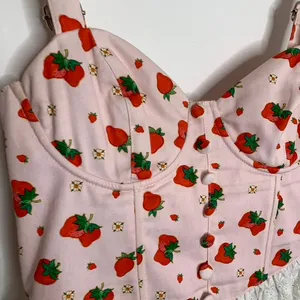 DollsKill Strawberry Shortcake Meadow Greeting Corset Top Strawberry Medium thumbnail 8