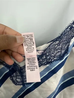 Victoria's Secret Striped Camisole V Neck Size Medium thumbnail 4