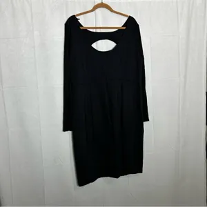 Lane‎ Bryant Black Sequin Front Cut Out Knee Length Dress Size 18 thumbnail 2