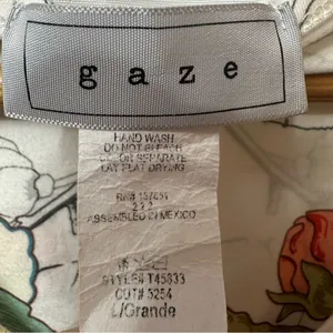 Gaze Women’s Floral Cold‎ Shoulder Top Size Large thumbnail 10