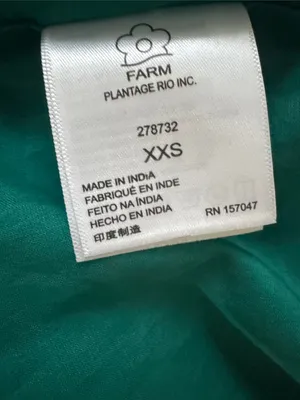 Farm Rio x Anthropologie Pleated Tropical Palm Midi Dress Size XXSmall thumbnail 14