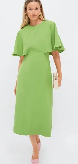 Tuckernuck Pomander Place Cape Lindy Dress in Pistachio Green 2 New Womens Midi thumbnail 1