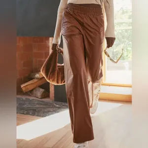 NWT OFFLINE By AERIE Real Luxe Faux Vegan Leather Wide Leg Pants Size L thumbnail 9