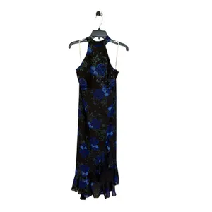 Lulus Floral Print Halter Neck Maxi Dress With Slit thumbnail 4