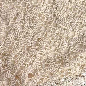 A New Day BOHO Crochet Lace Overlay Mini Skirt Cream‎ Beige Open Knit Festival Size S thumbnail 6