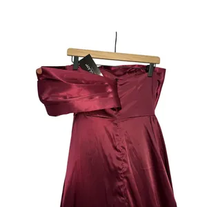 Moda Glam Vienna Statement Bow Gown With Sash‎ Merlot Size 6 Prom Wedding Guest thumbnail 14