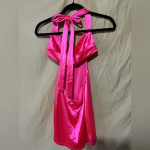 Lucy in the sky Cutout Bodycon Dress in Hot Pink thumbnail 4
