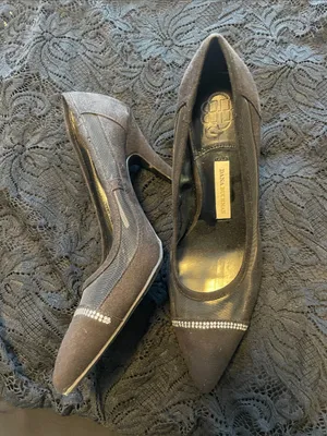 Dana Buchman Black Pointed Toe Pumps with Rhinestone Band thumbnail 4