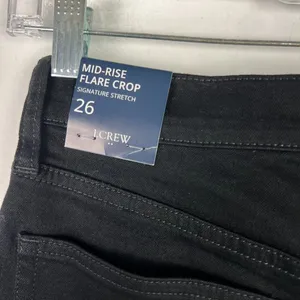 NWT J. Crew Factory Mid-Rise Flare Crop Black Jean in All-Day Stretch Size 26 thumbnail 10