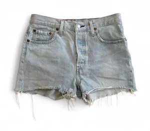 Free People x Levi's 501 Denim Shorts Light Wash 27 thumbnail 1
