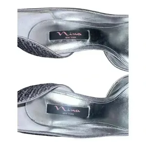 Nina‎ Fern-GM Silver Sparkle Heel Pumps, Size 9.5 thumbnail 7