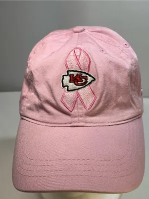 Reebok Kansas City Chiefs Pink Breast Cancer Awareness Adjustable Dad Hat Cap thumbnail 2