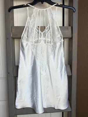 In Bloom by Jonquil Women's Lace Chemise Bridal Nightgown Slip Dress Size M thumbnail 3