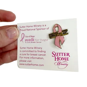 Lot of 4 Ribbon Lapel Pins Breast Cancer & One Less Wildfire thumbnail 2