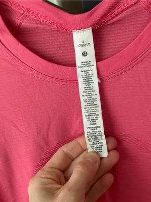 Lululemon Swiftly Tech Short Sleeve 2.0 Race Length Guava Pink short sleeve crop thumbnail 5