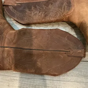 Abilene Women's Brown Leather Cowboy Boots size 5.5 M thumbnail 5