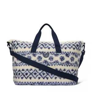 Pink Victoria’s Secret fair isle Sherpa weekender bag thumbnail 2