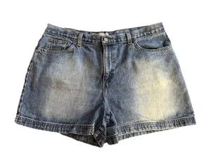Vintage Faded Glory Jean Shorts Missy Size16 Blue Denim Cotton Grunge Y2K Rugged thumbnail 1