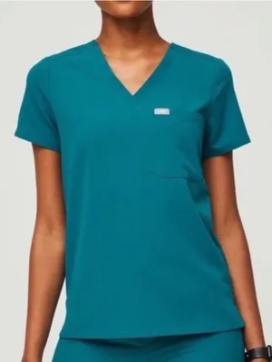 FIGS Women’s‎ Teal V-Neck Scrub Top thumbnail 2