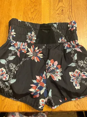 FP Movement by Free People Black Floral Athletic Shorts thumbnail 3