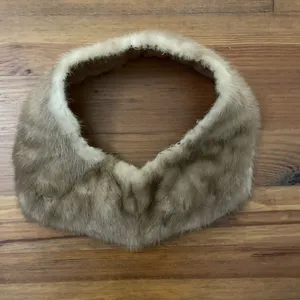 Vintage Light Brown Mink Fur Collar Neck Wrap One Size thumbnail 2