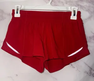 Lululemon Dark Red Hotty Hot Shorts thumbnail 1