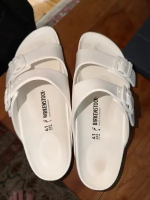 Birkenstock White L 10 M 8 Two-Strap EVA Sandals thumbnail 3