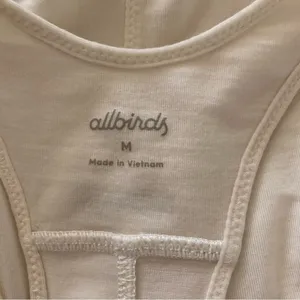 Allbirds Ivory Racerback Tank Top‎ Lightweight Breathable Athletic Medium thumbnail 4