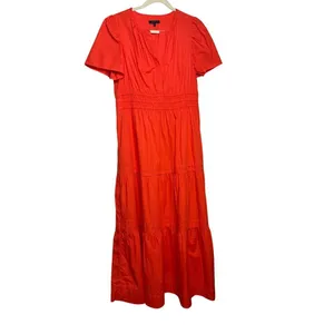 Quince Organic Cotton Poplin Tiered Maxi Dress Sz.M thumbnail 3