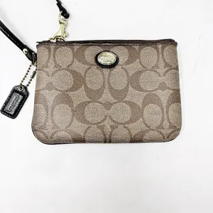 [Coach] Signature C Peyton Coated Canvas Wristlet Brown FLAWS - READ DESCRIPTION thumbnail 6