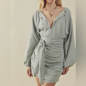Free People Women’s The Only One Mint Balloon Long Sleeve Mini Dress Size XS thumbnail 11