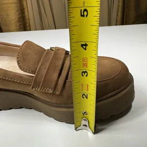 Naturalizer Soul Joyla Platform Loafers Tan Faux Suede Slip On Shoes 7M thumbnail 12