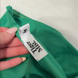 Tiger Mist Green Strapless Top thumbnail 4