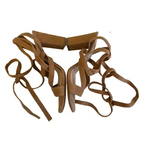 Antonio Melani Cognac Suede Lace Up Block Heeled Sandals‎ 6.5 thumbnail 13