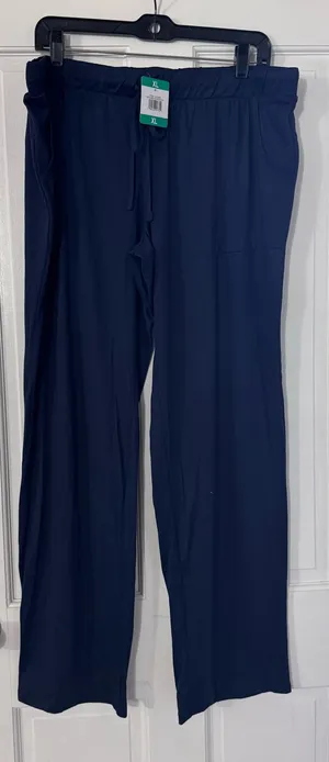 Lucky Brand Navy Drawstring Wide-Leg Lounge Pants XL thumbnail 1