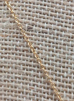 Gold Tone Chain Dainty Chrystal CZ Heart Pendant Minimalist Gift 18.5 Inches thumbnail 5